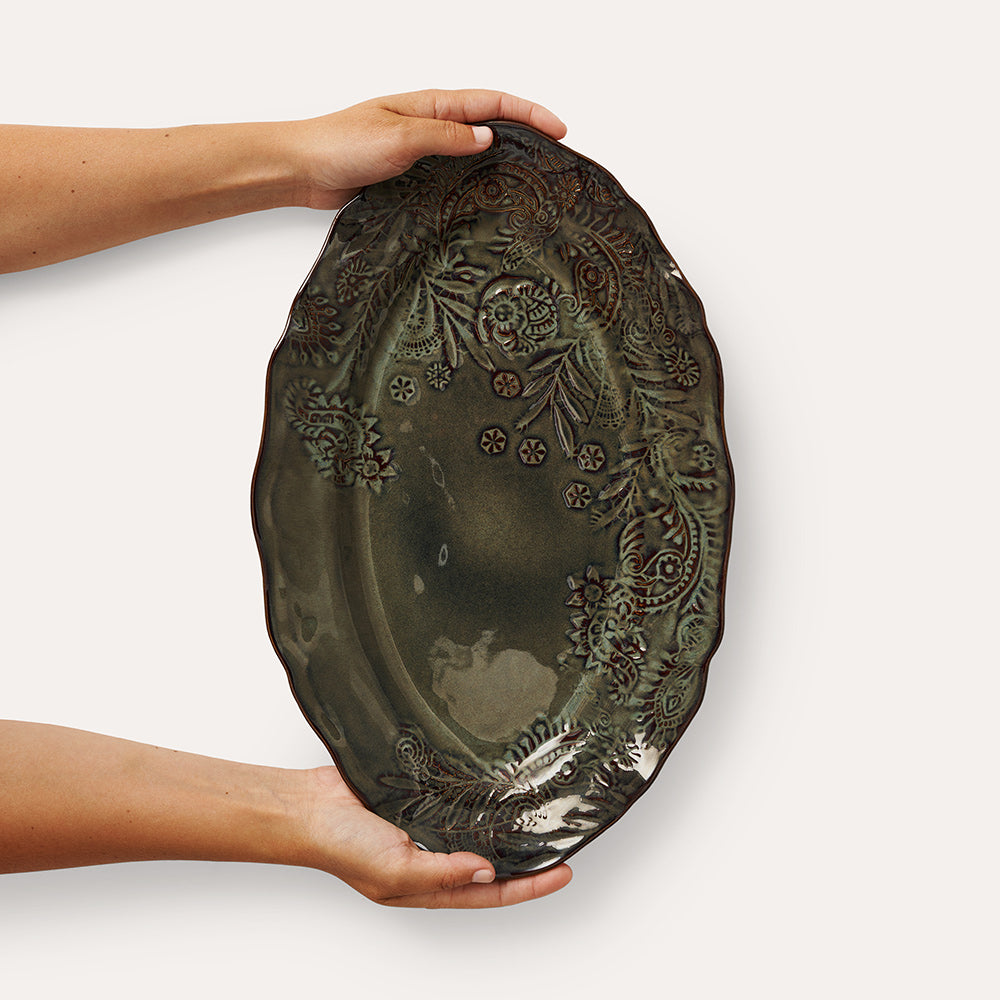 Serveringsfat ovalt 40x25 cm Fig