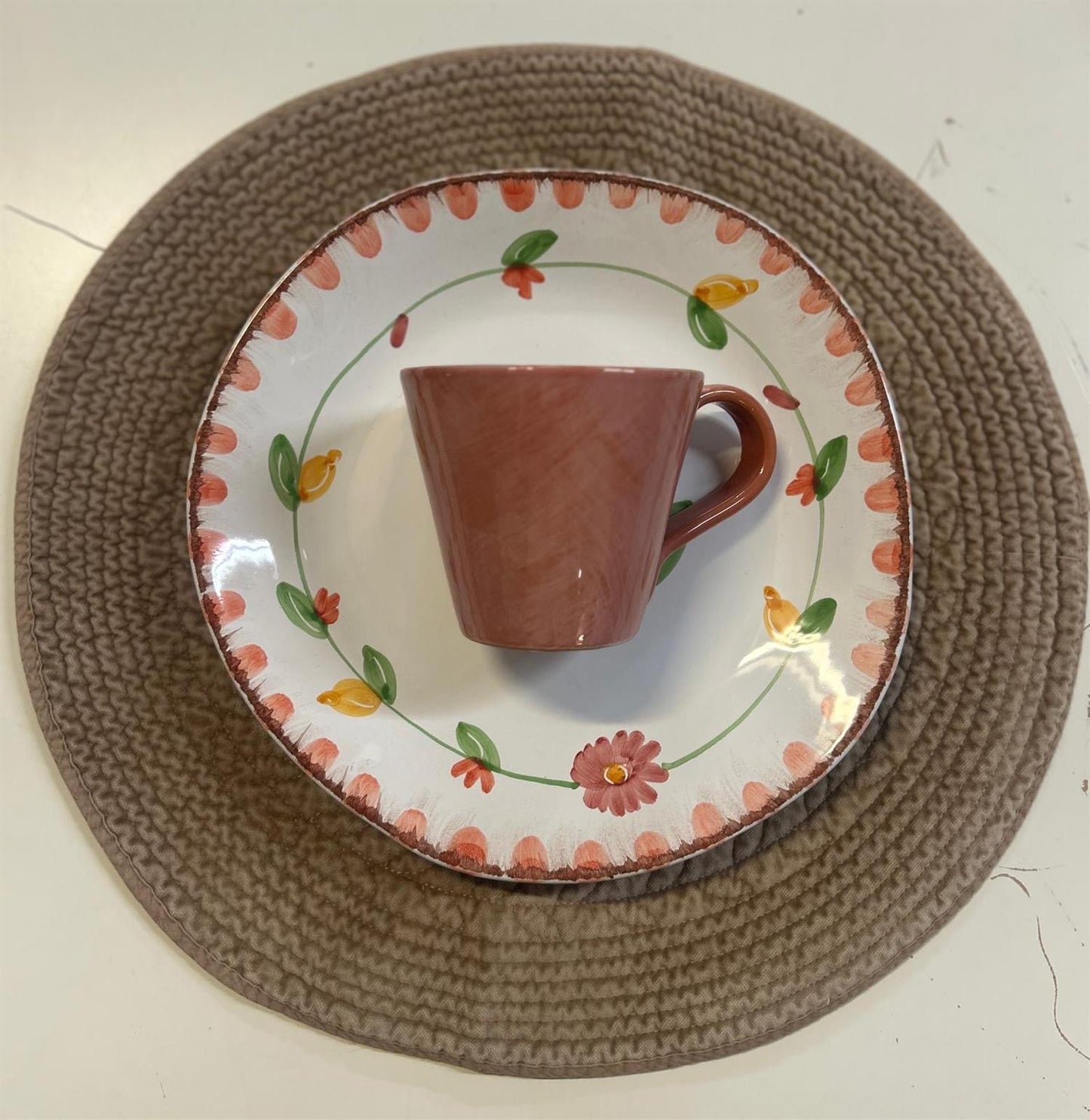 Spisebrikke Velour rund latte 40 cm