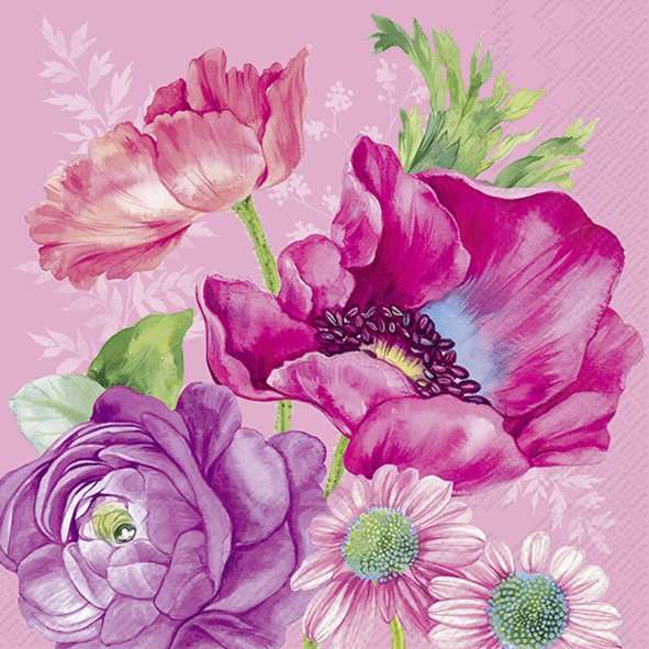 Serviett lunch Joleen pink