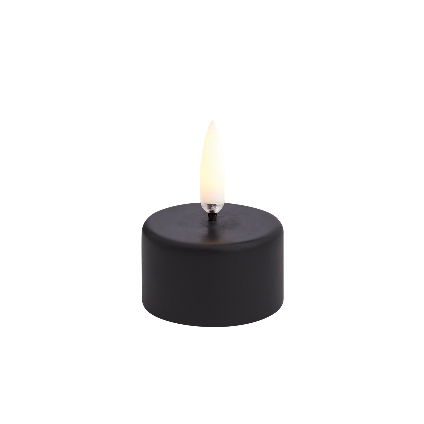 LED telys Plain Black 4x2,1 cm