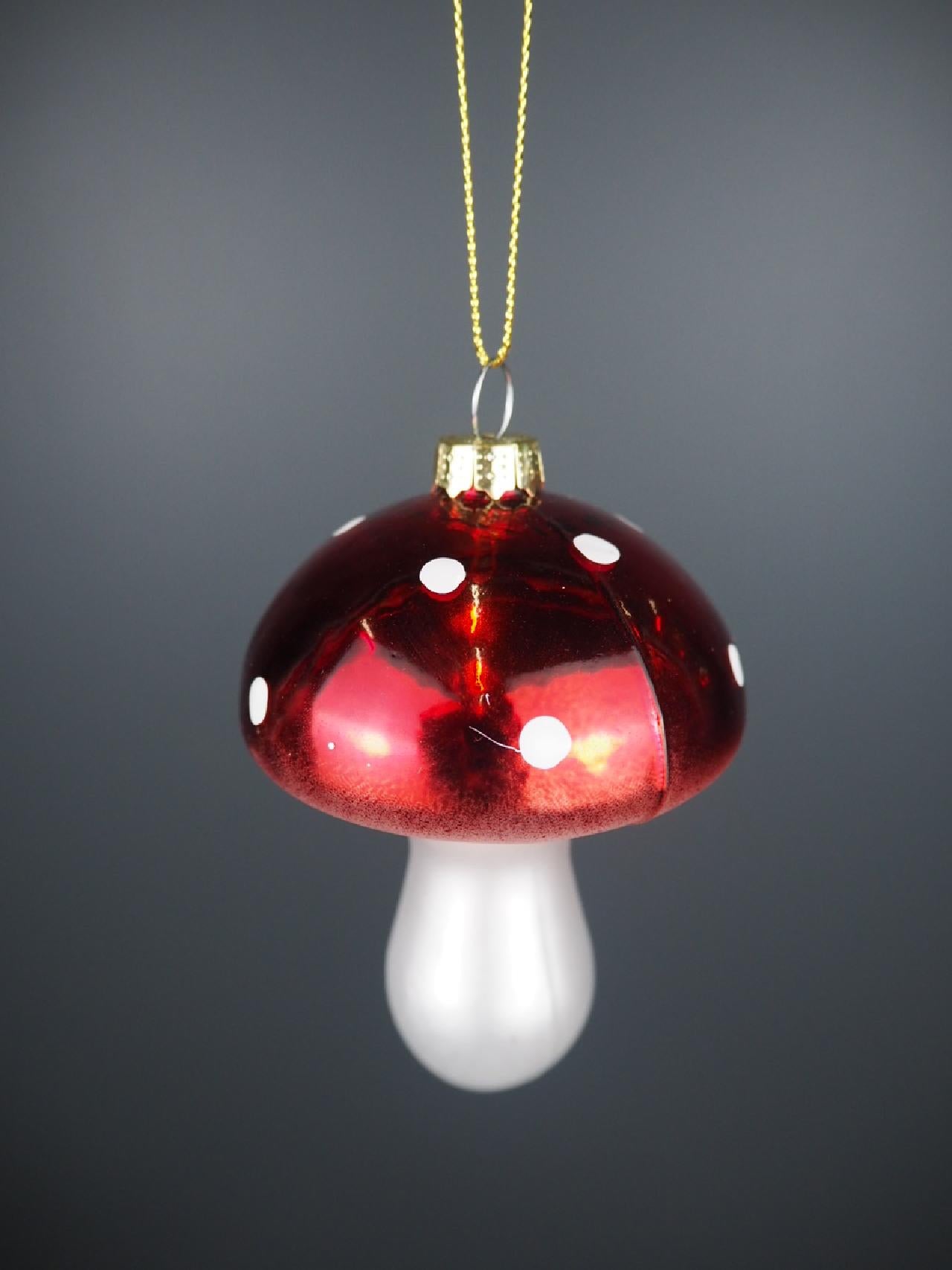 Red toadstool Christmas tree ornament 24 cm