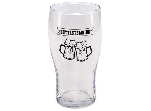 Ølglass m/åpner Guttastemning 500 ml