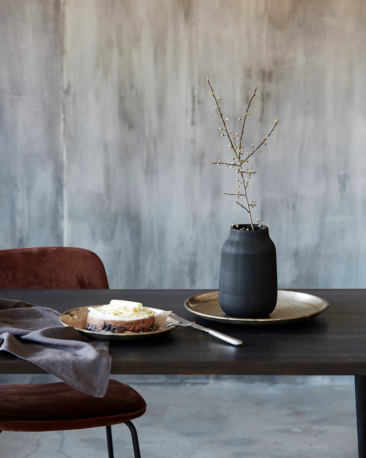 Groove Vase Black 22 cm