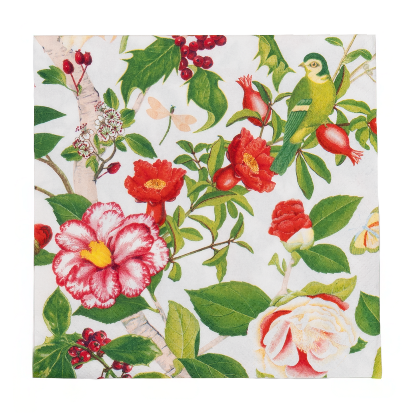 Napkin lunch Christmas chinoiserie white