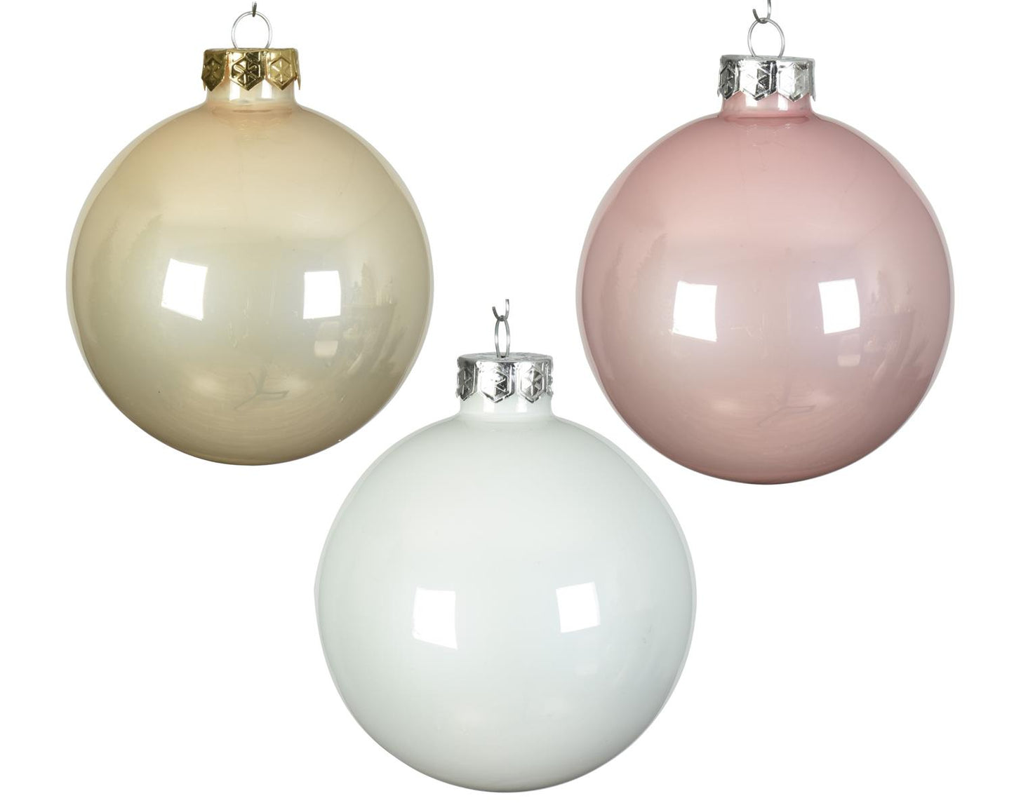 Christmas tree decorations Christmas baubles pink 8 cm 16 pcs