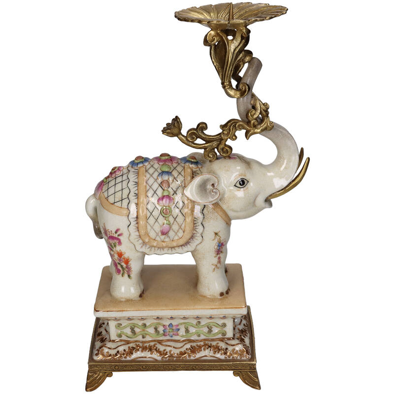 Lysestake elefant 28 cm