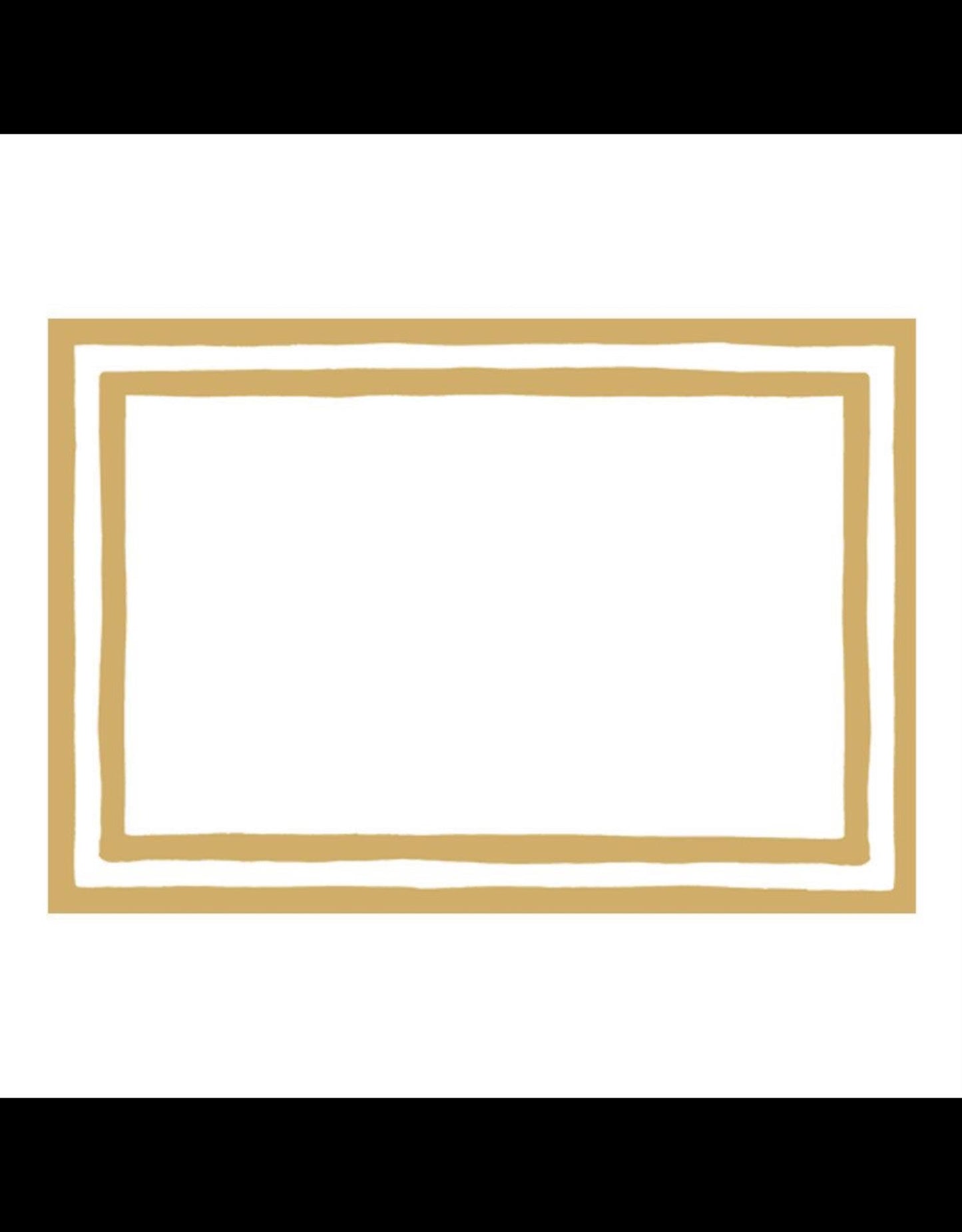 Bordkort gull ramme 8 stk