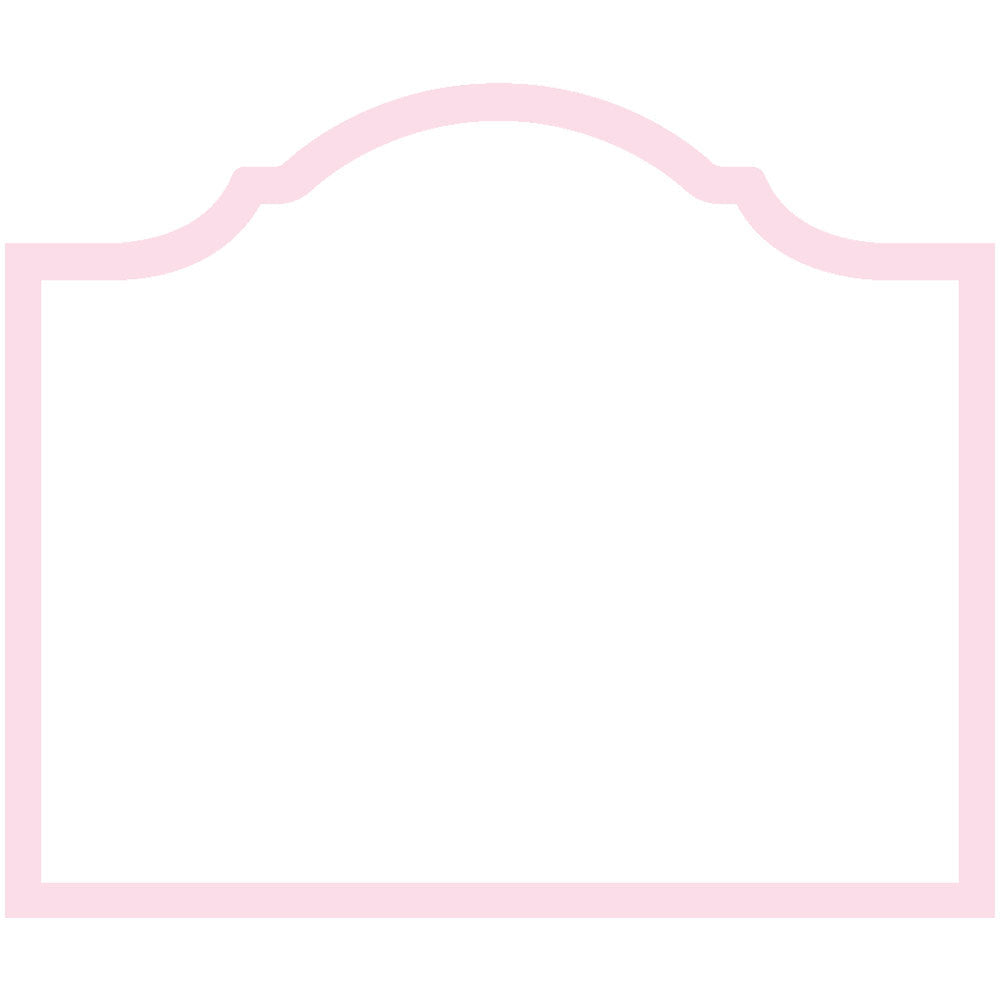 Place cards Arch Petal Pink border 8 pcs
