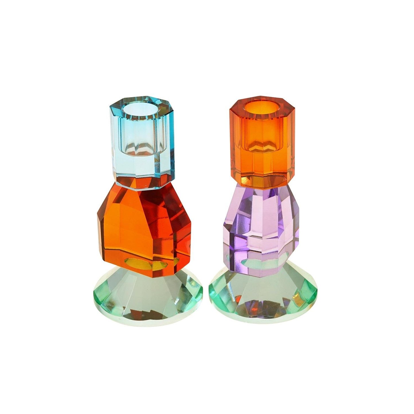 Lysestake grønn/lilla/oransje 14 cm