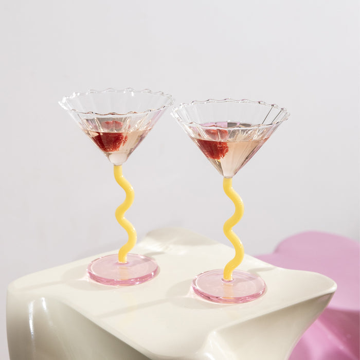 Glass Coupe curve caramel 15 ml S/2