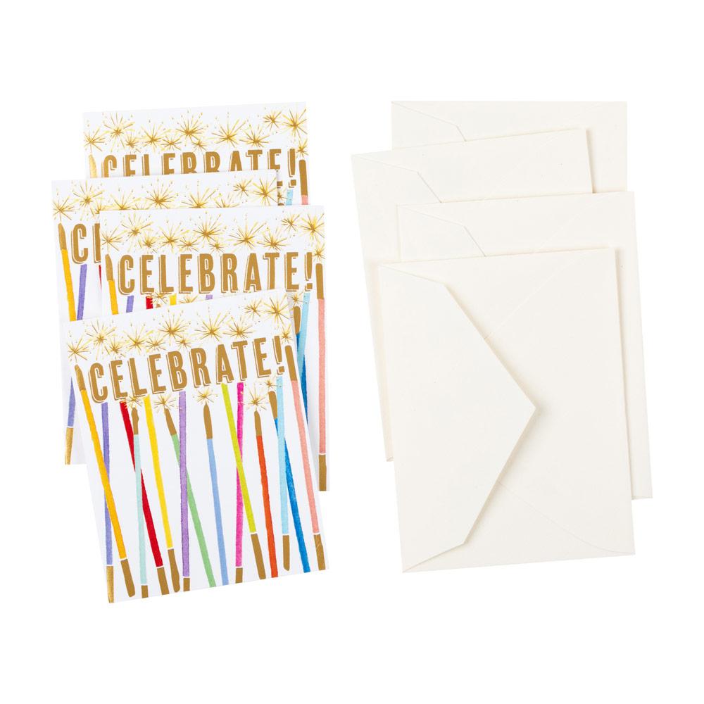 Lite kort Party Candles 4 stk