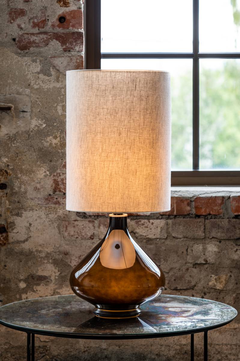 Flavia mini bordlampe 48 cm Negra m/Milano beige skjerm