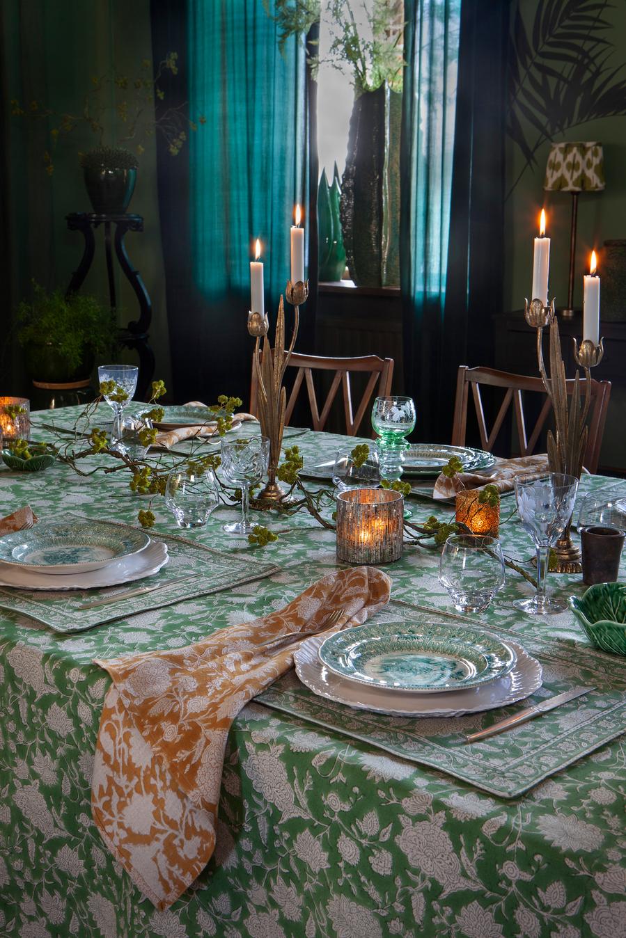 Serviett Indian Rose Ochre 2 stk