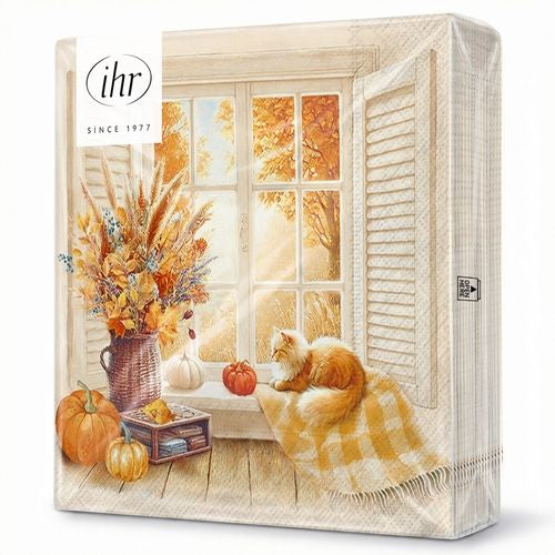 Serviett lunch Cozy Fall View cream