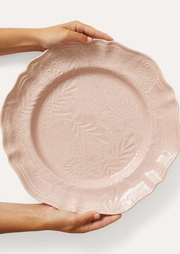 Serveringsfat rundt 34 cm Powder Pink