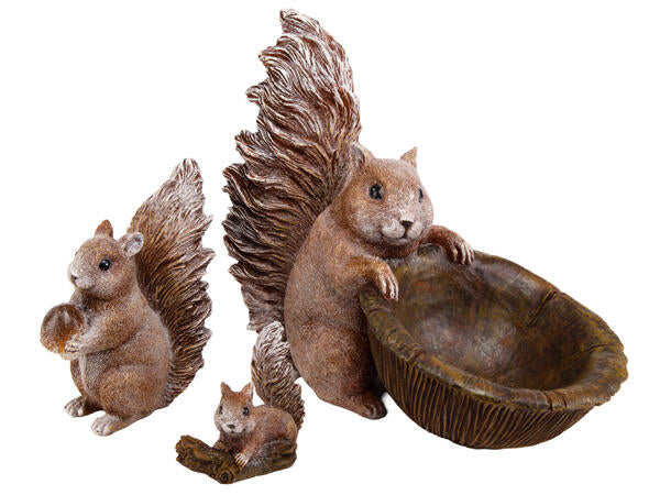 Squirrel w/mushroom 13 cm