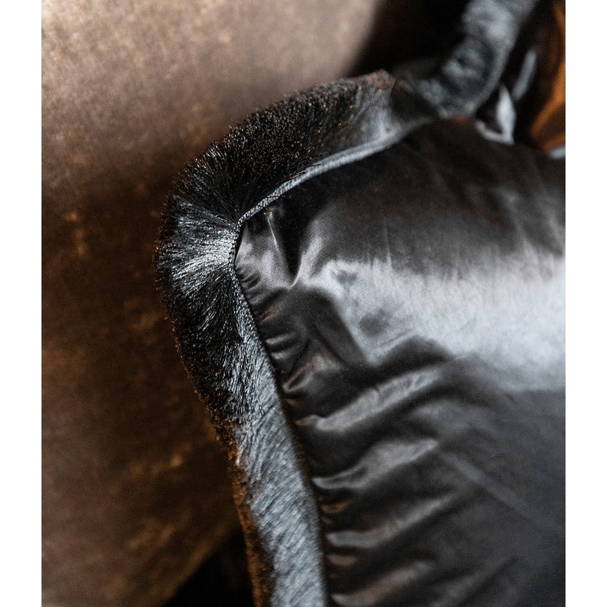 Pillowcase Dorsia black fringes 50x50 cm