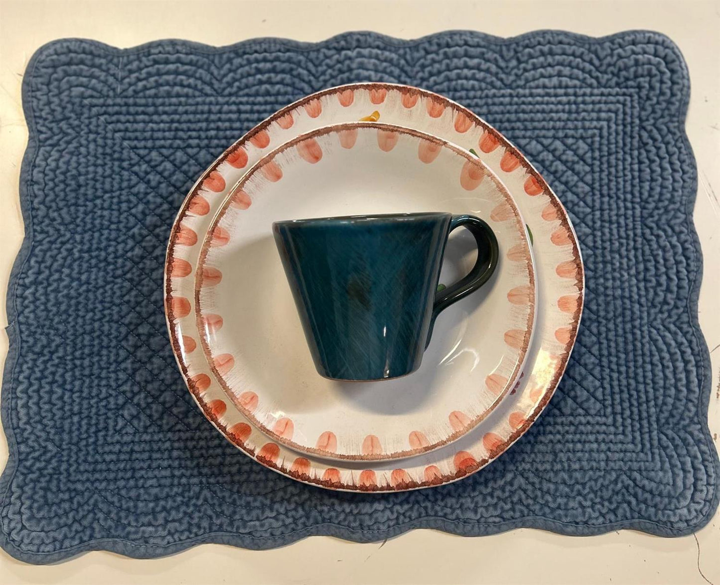 Spisebrikke velour Moonlight Blue