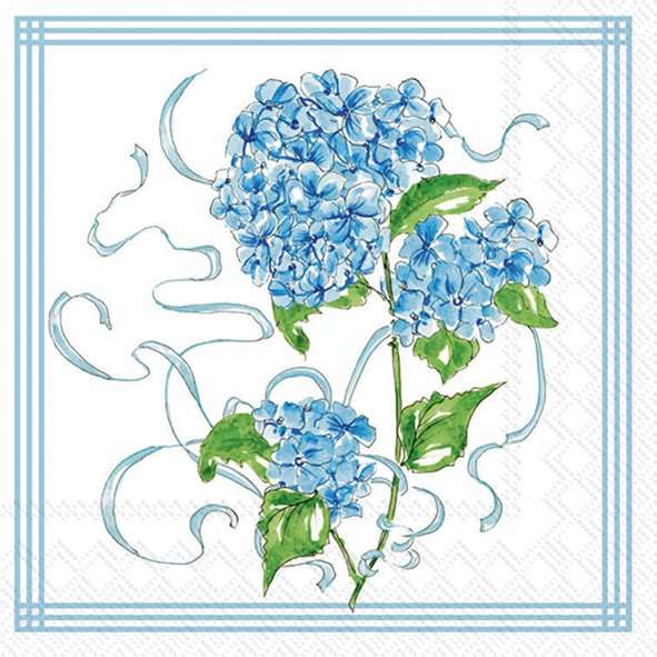 Serviett kaffe Hydrangea Allover
