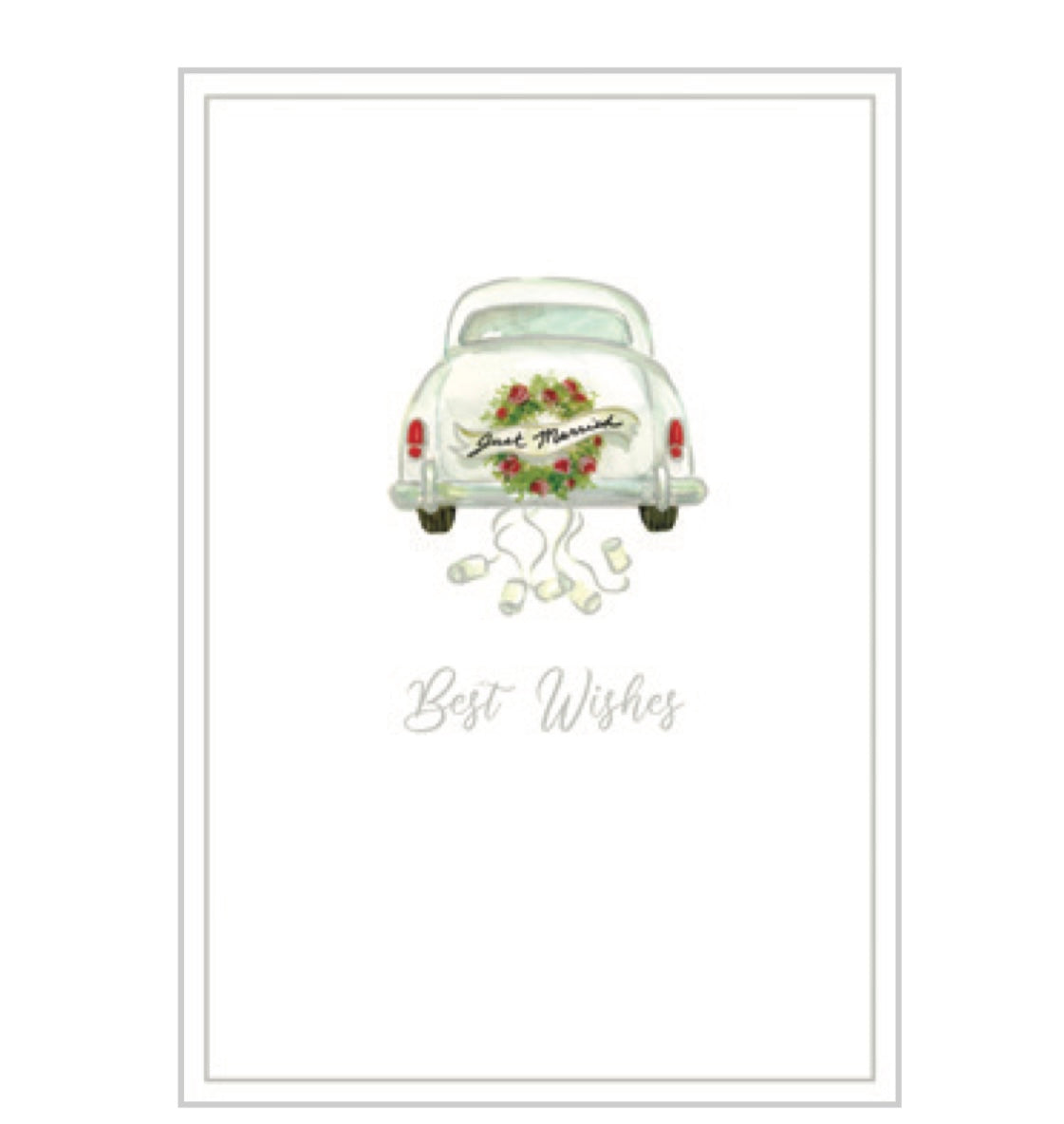 Kort m/konvolutt Just married folie