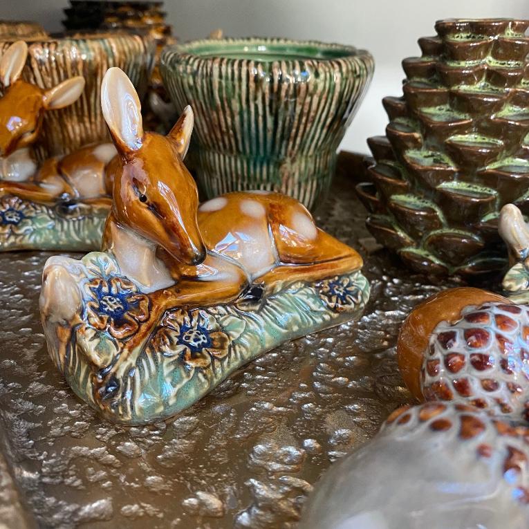 Dekor Bambi keramikk 12x7 cm