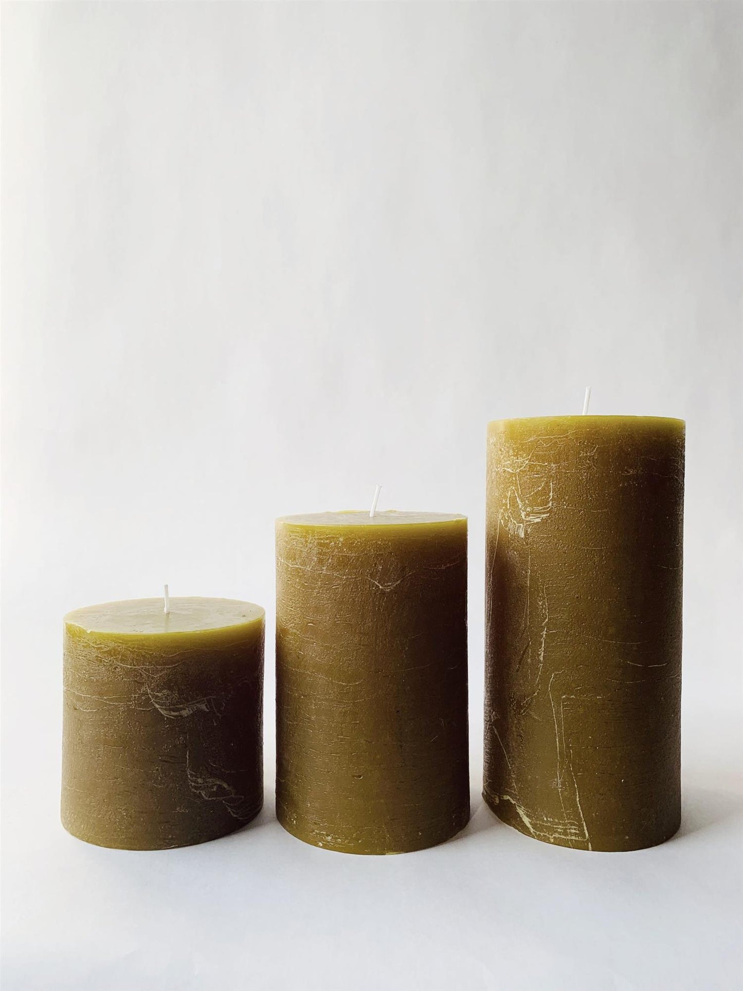 Pillar candle green 10x15 cm
