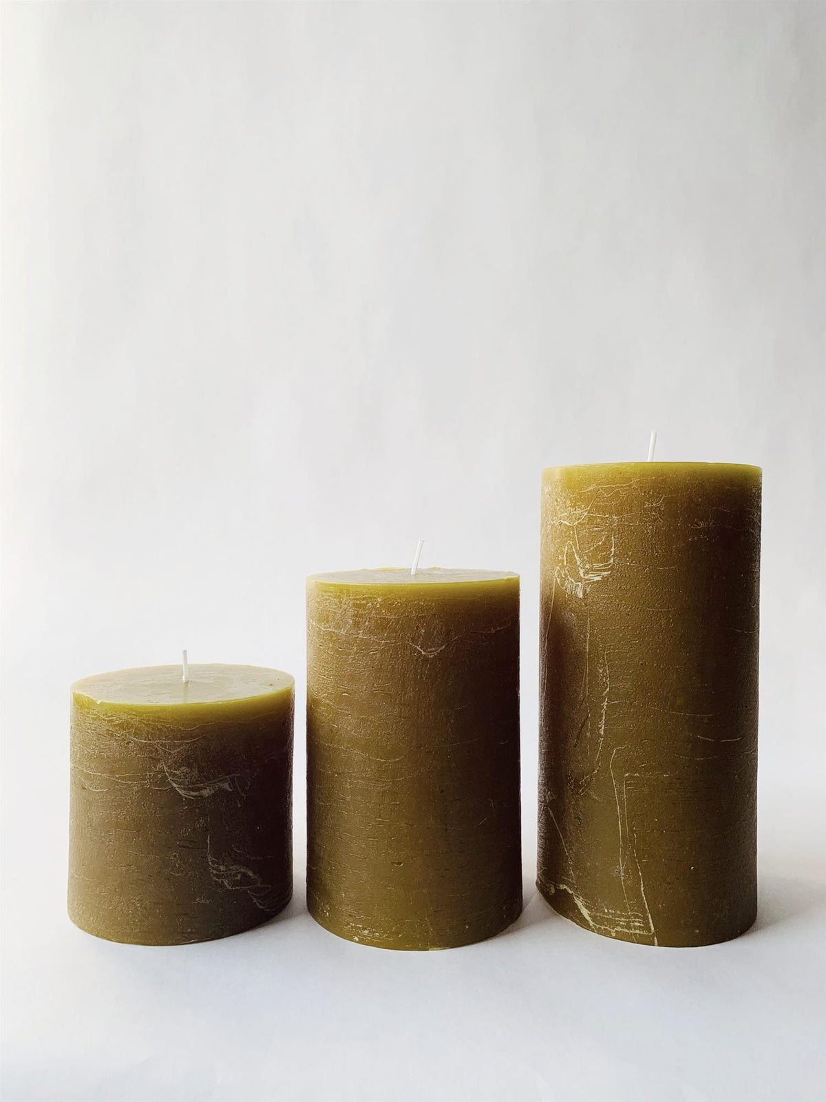 Pillar candle green 10x15 cm