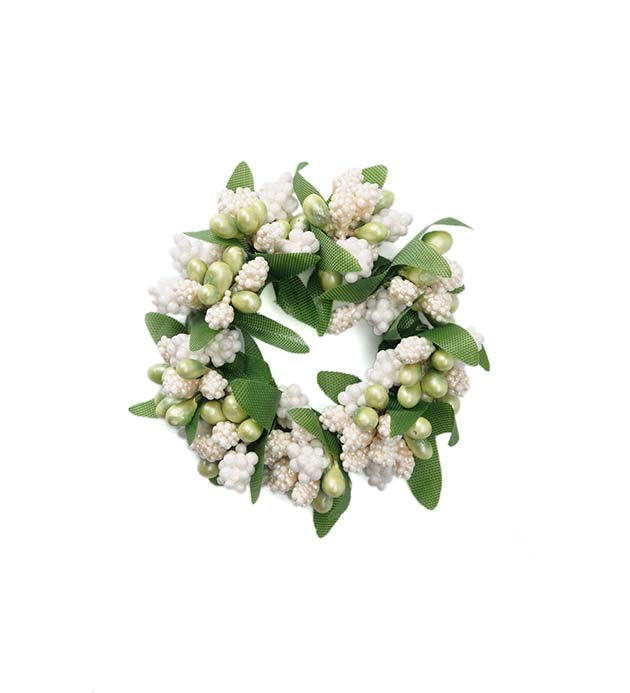 Light cuff for taper candle, white