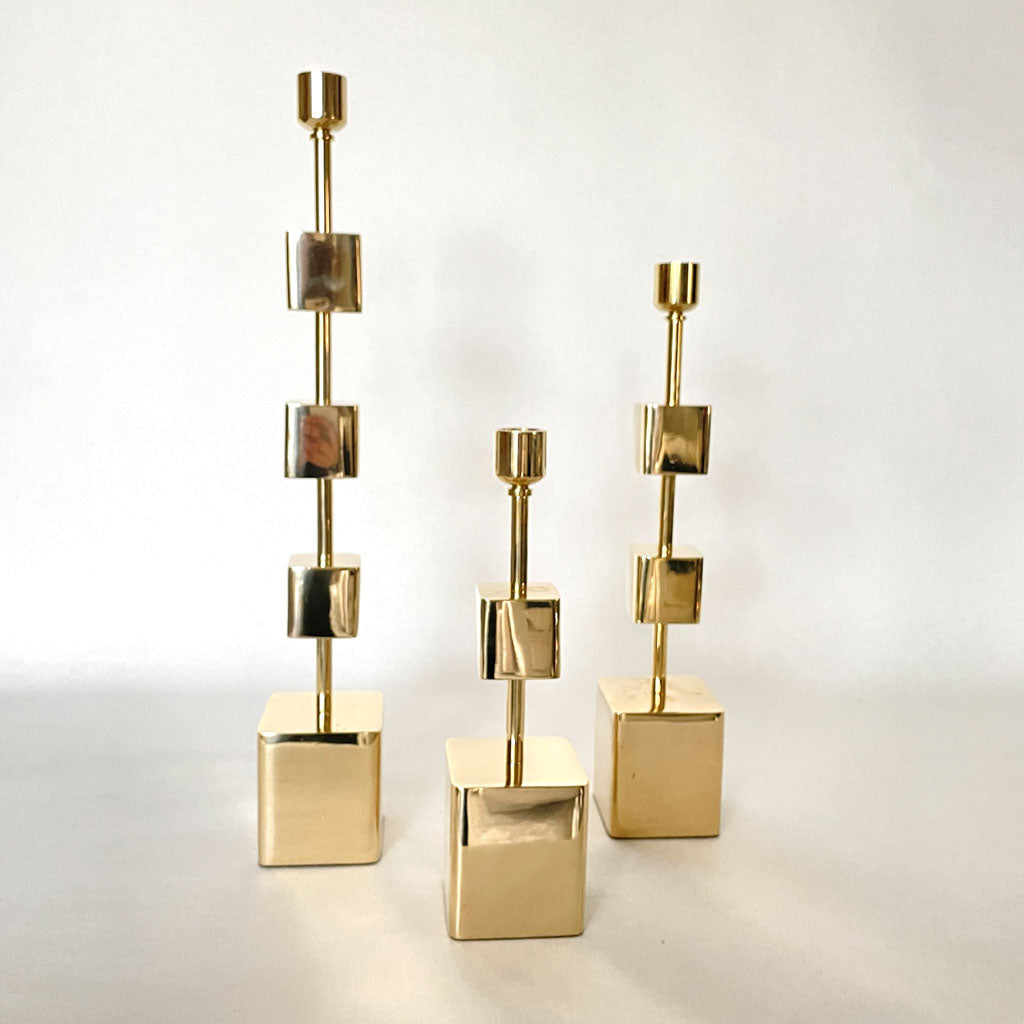 Candlestick brass 35 cm
