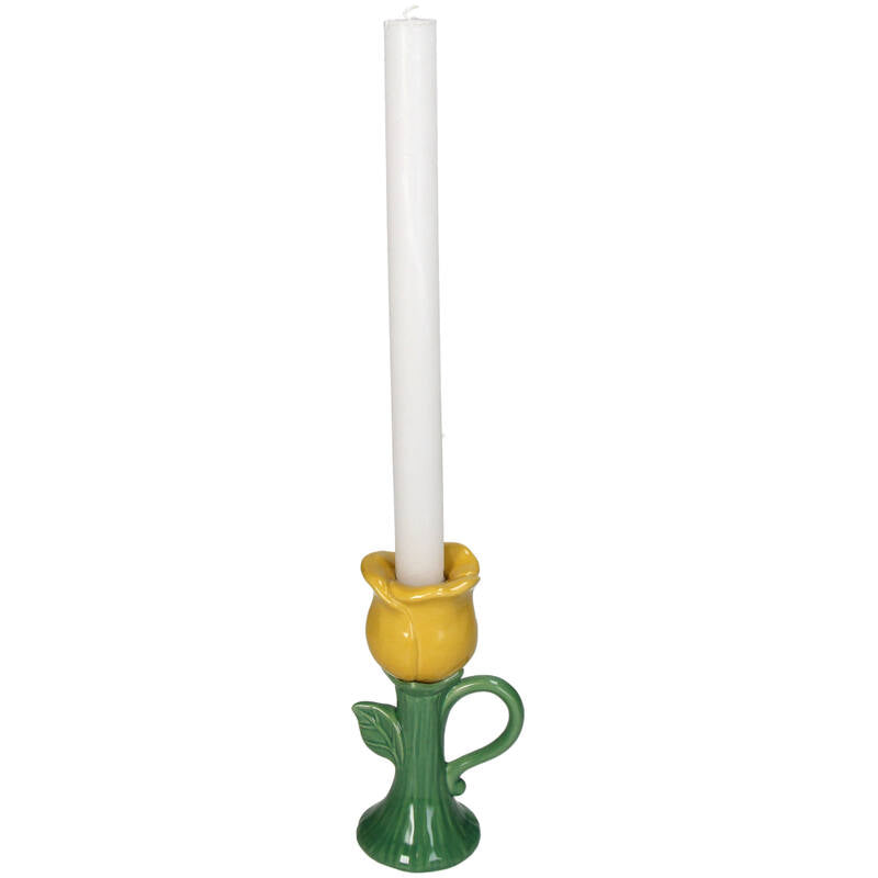 Lysestake gul rose 15 cm