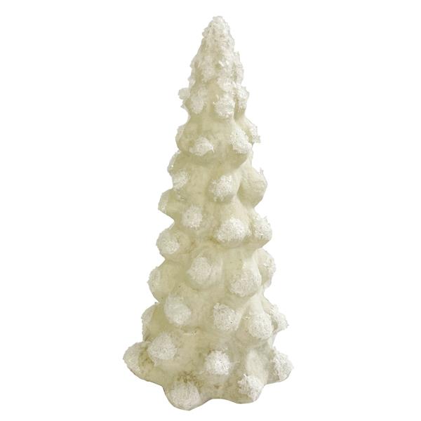 Christmas tree white with snow 20 cm