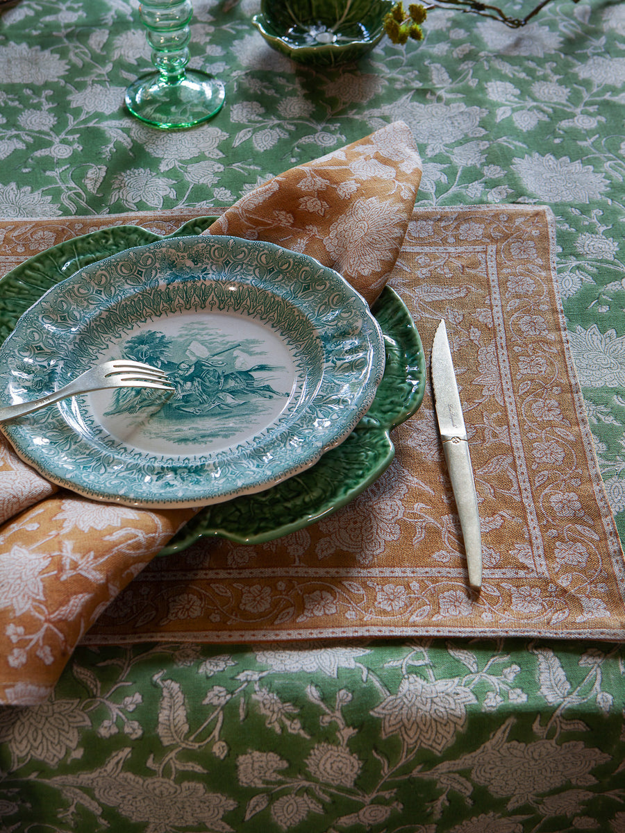 Placemat Indian Rose Ochre