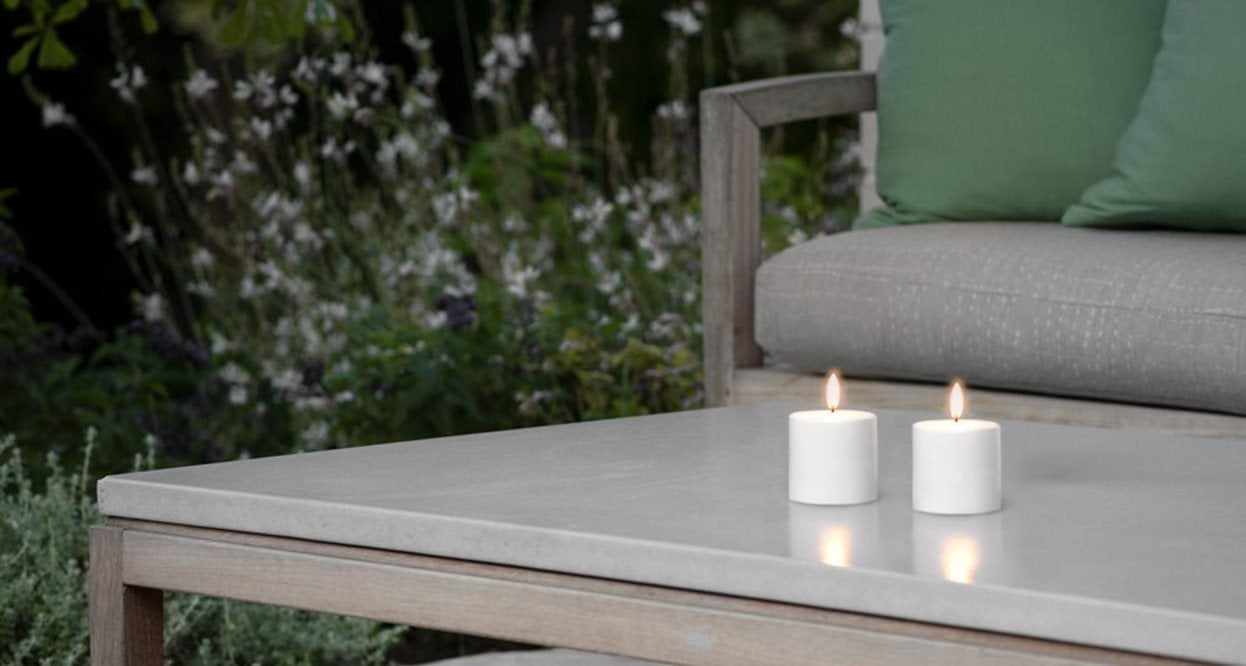 LED Rechargeable Pillar Candle white 6.8x6.8 cm