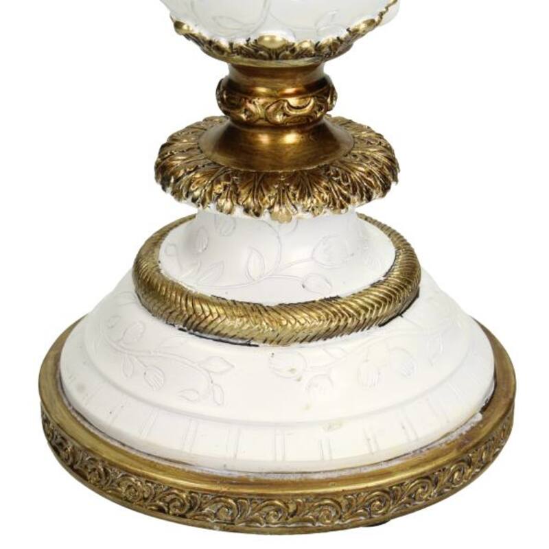 Papegøye lysestake hvit venstre 40 cm