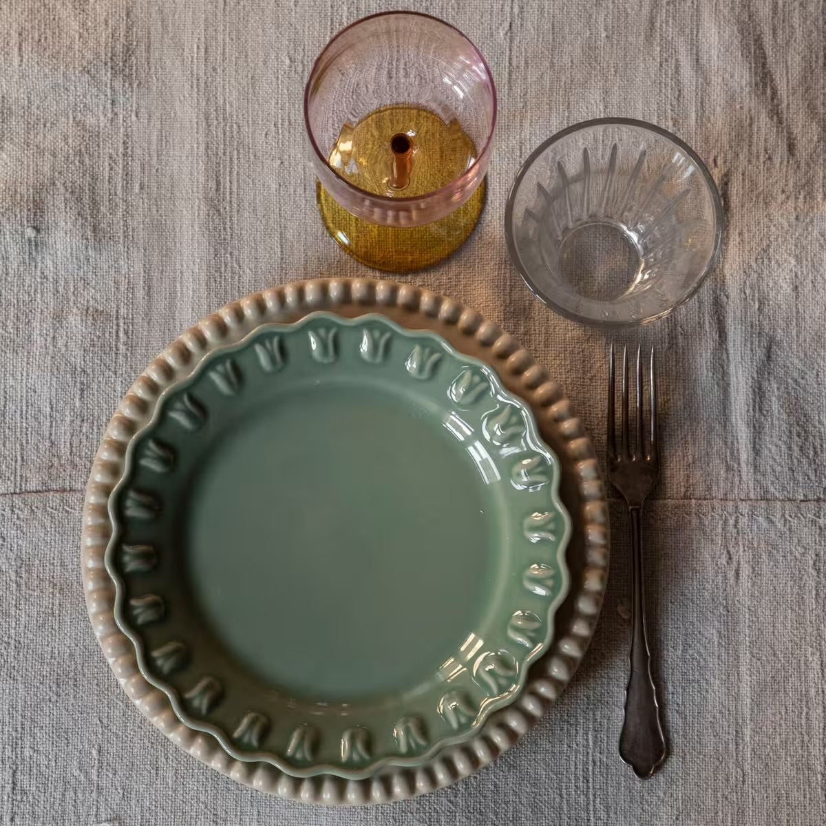 PotteryJo Tulipa Plate 26 cm Verona green