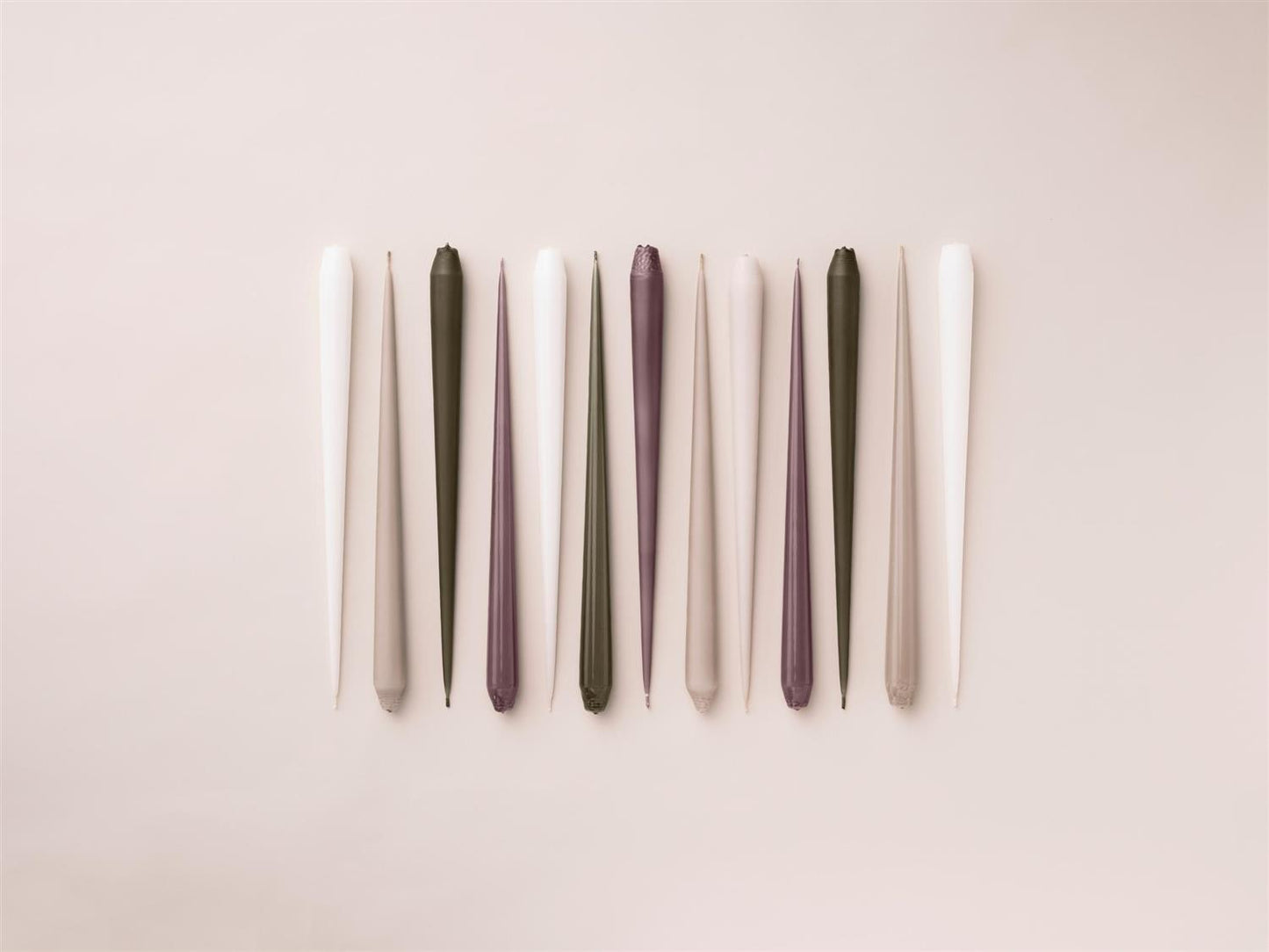 22 Linen Grey pillar candles 7x10 cm