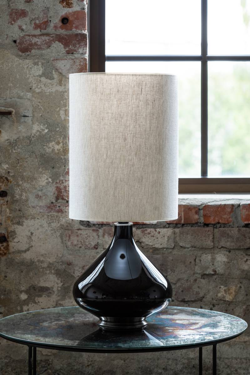 Flavia mini bordlampe 48 cm Negra m/Milano beige skjerm