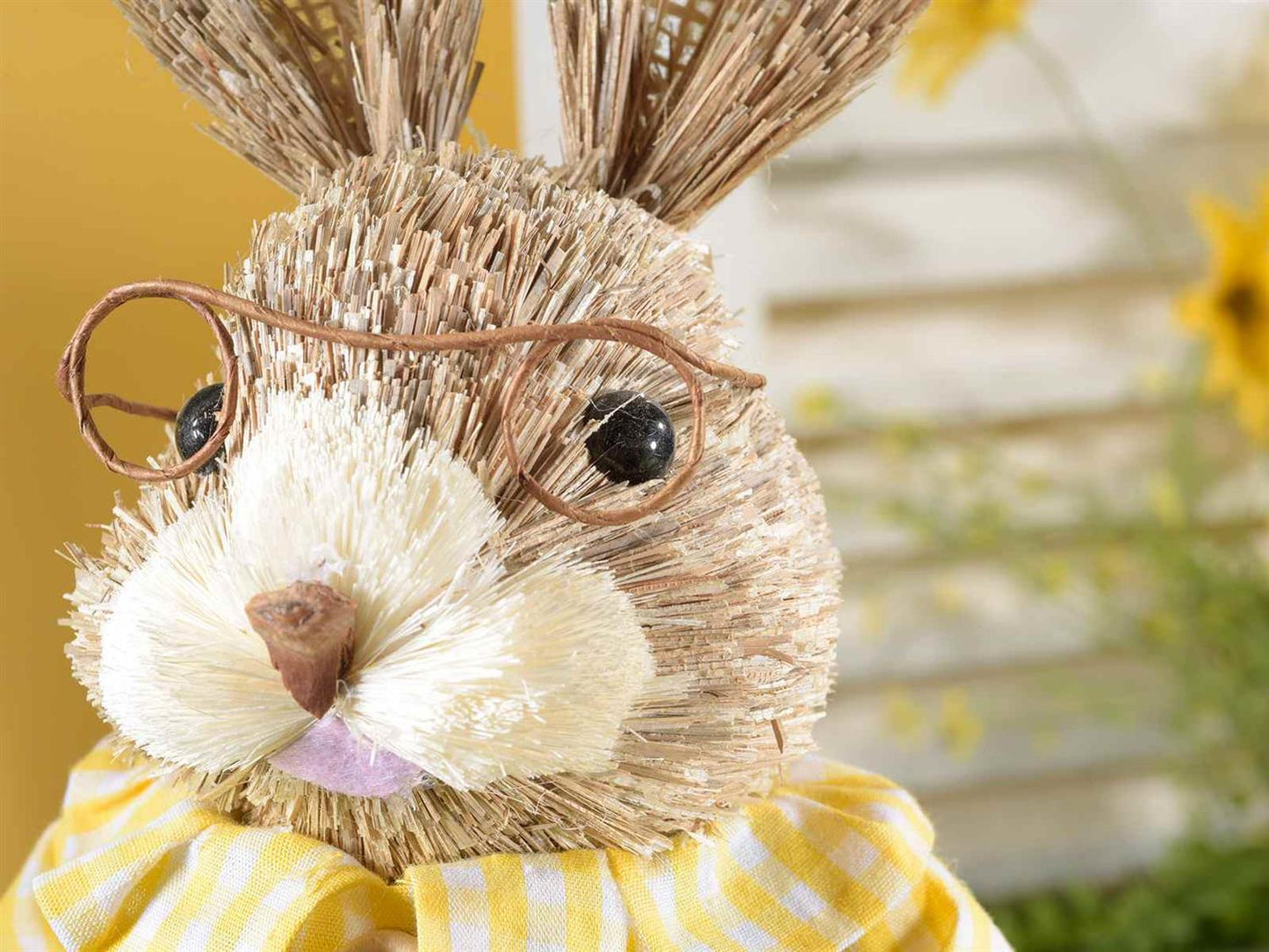 Påskekanin mann med kurv 33 cm