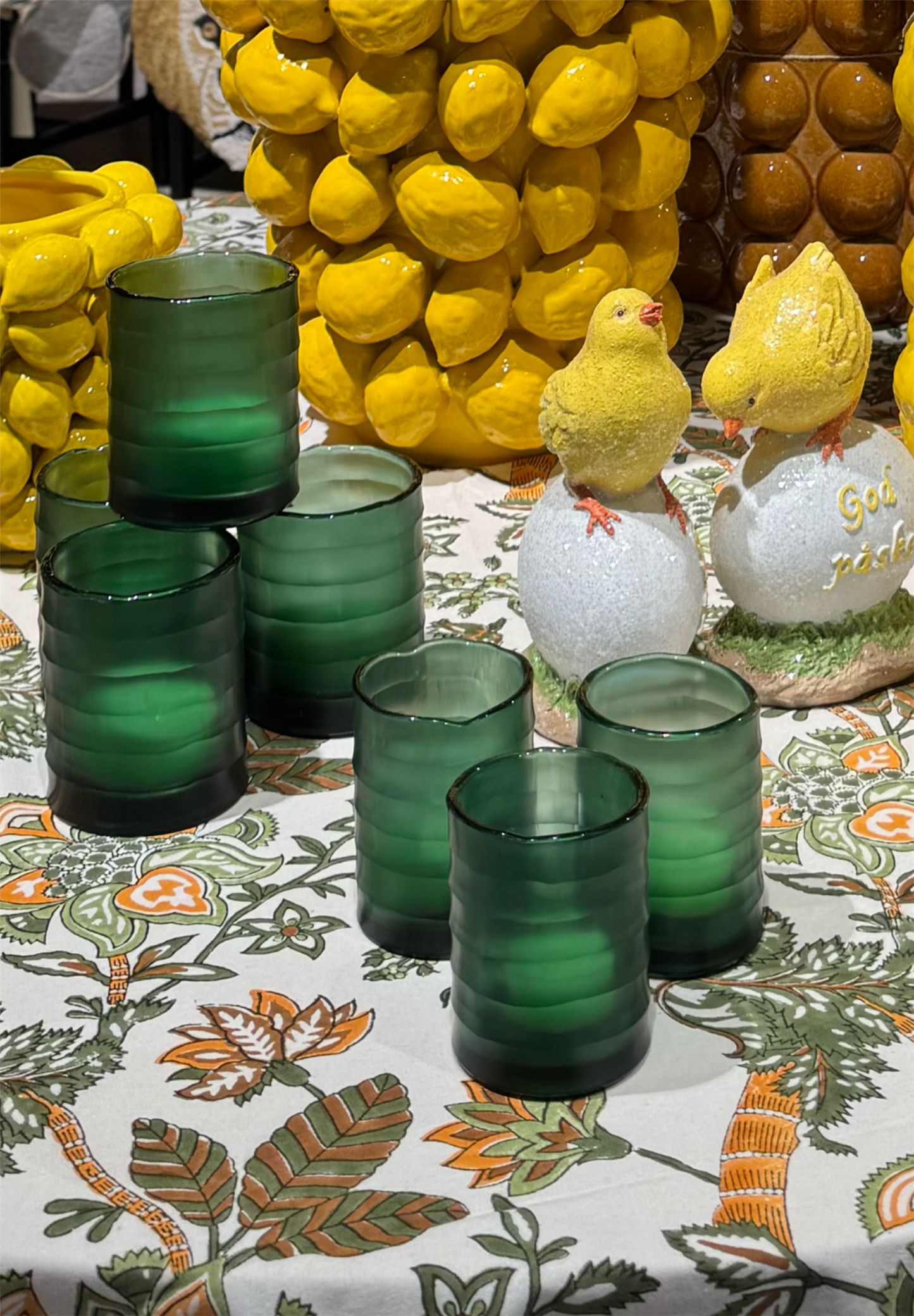 Telysholder blågrønn 9 cm