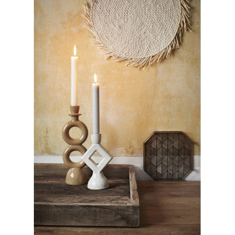 Candlestick light gray 20 cm
