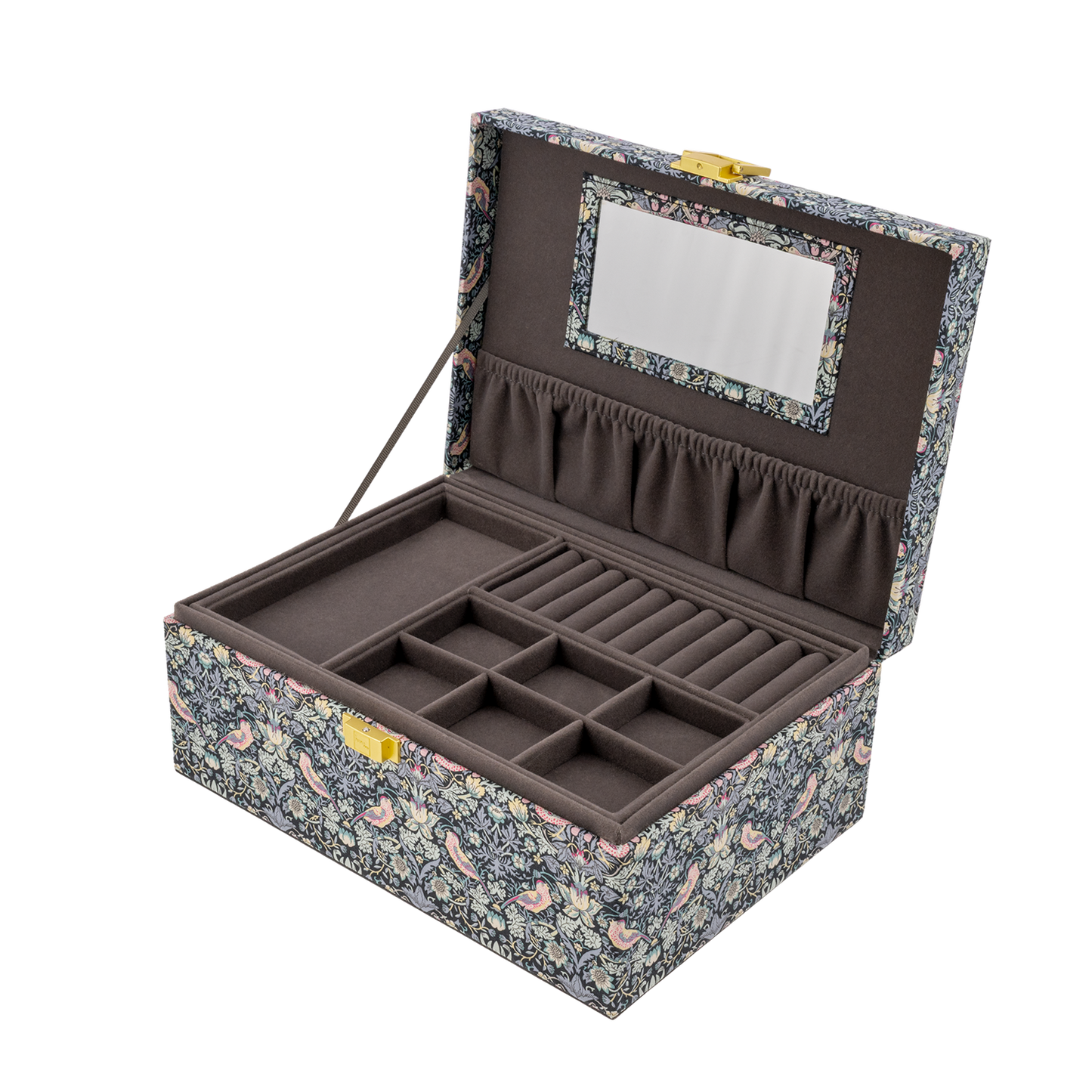 Jewelry Box Square Liberty Strawberry Thief Black