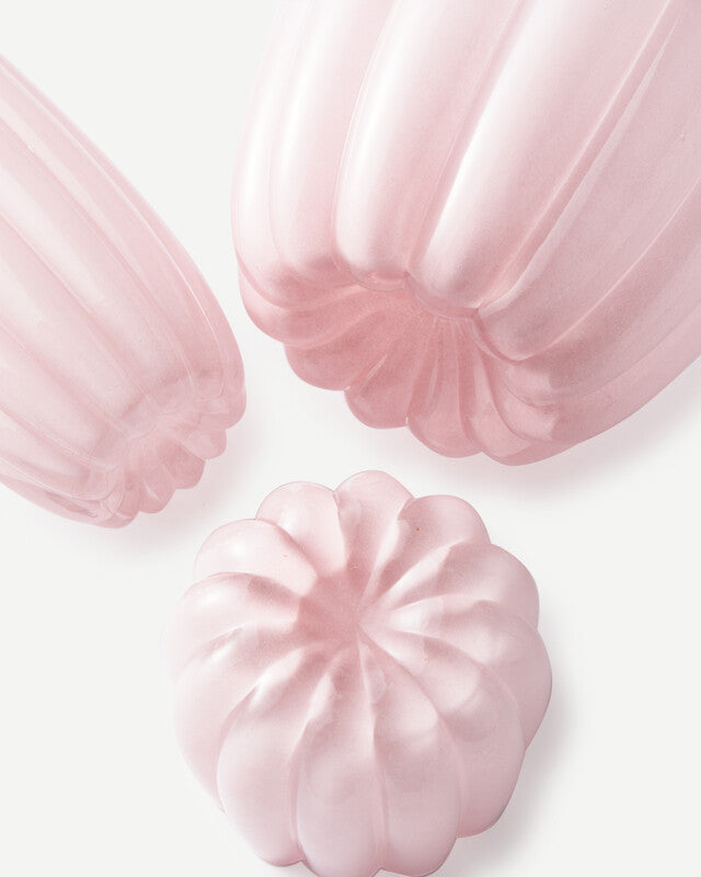 Melon vase pink M