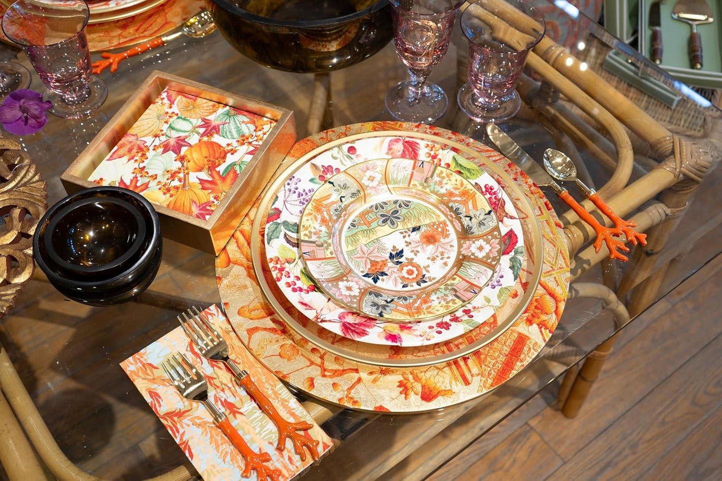 Serviettholder gull lunsj