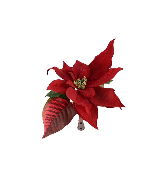 Christmas tree decoration Christmas star with clip red
