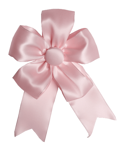 Pink bow rosette 16 cm