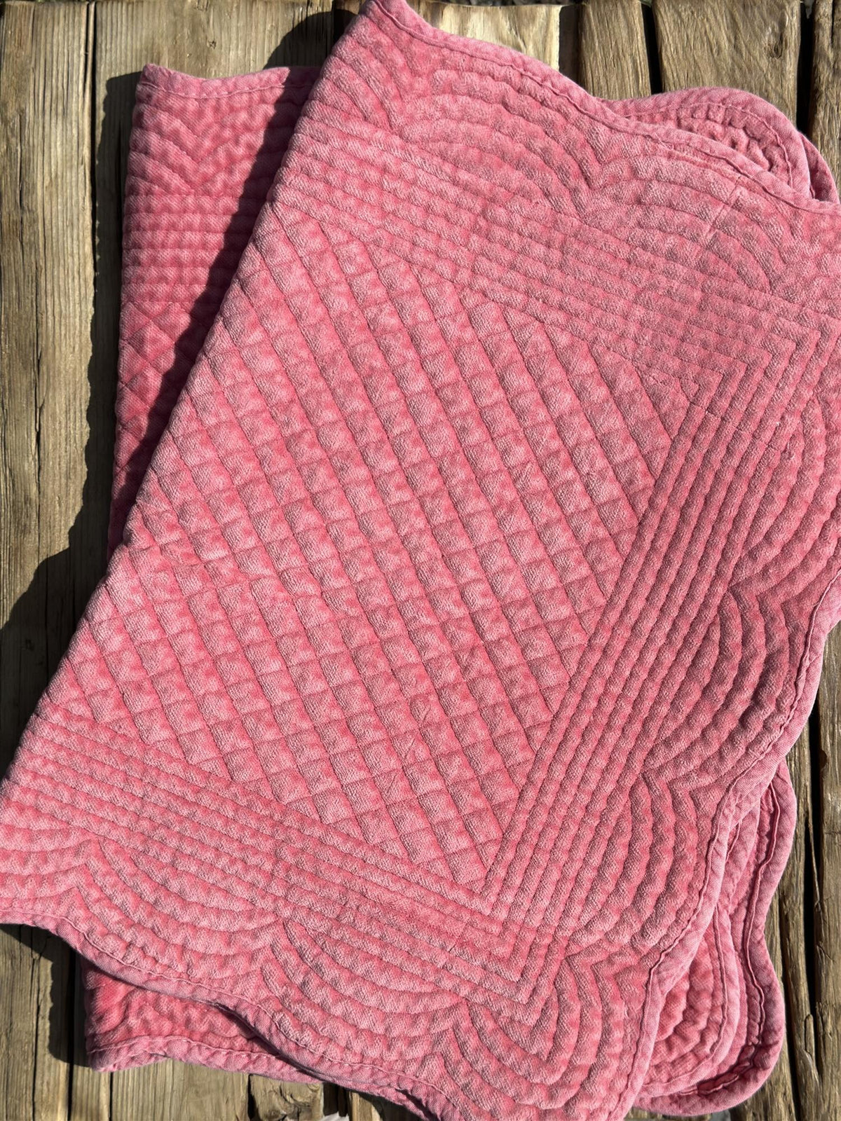 Placemat velour Coral