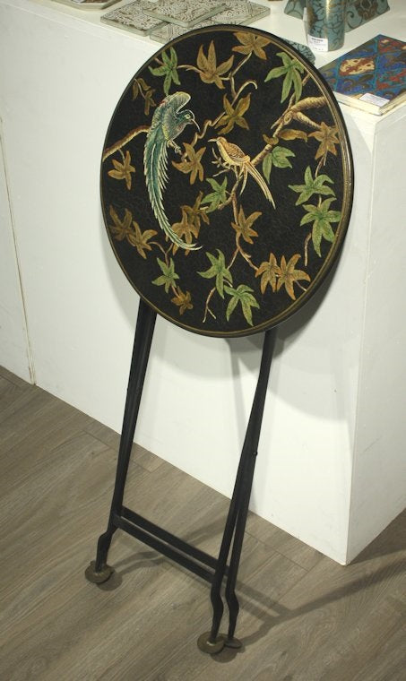 Side table birds black 61 cm