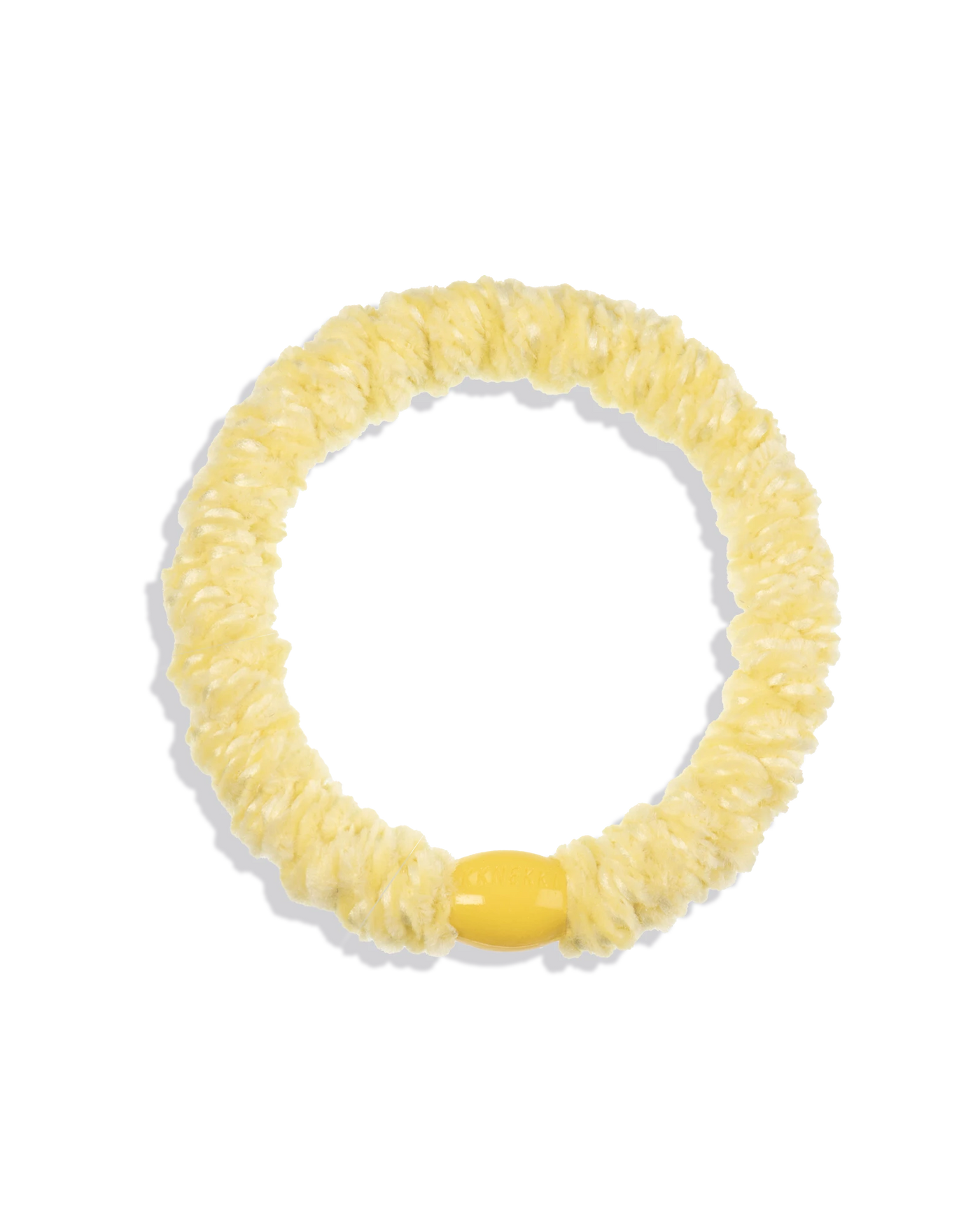 Kknekki hårstrikk Velvet light yellow