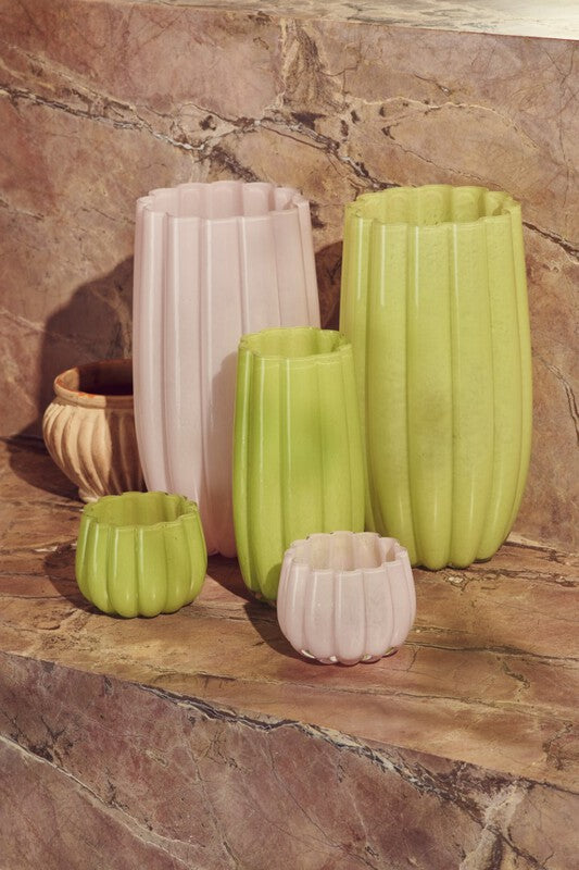 Melon vase green M
