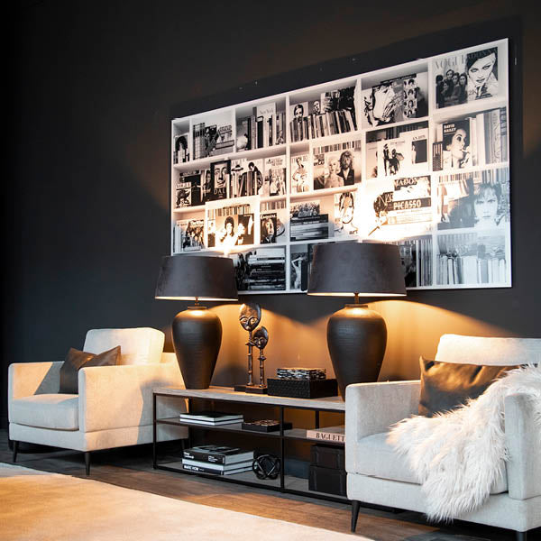 Florence bordlampe m/sort skjerm